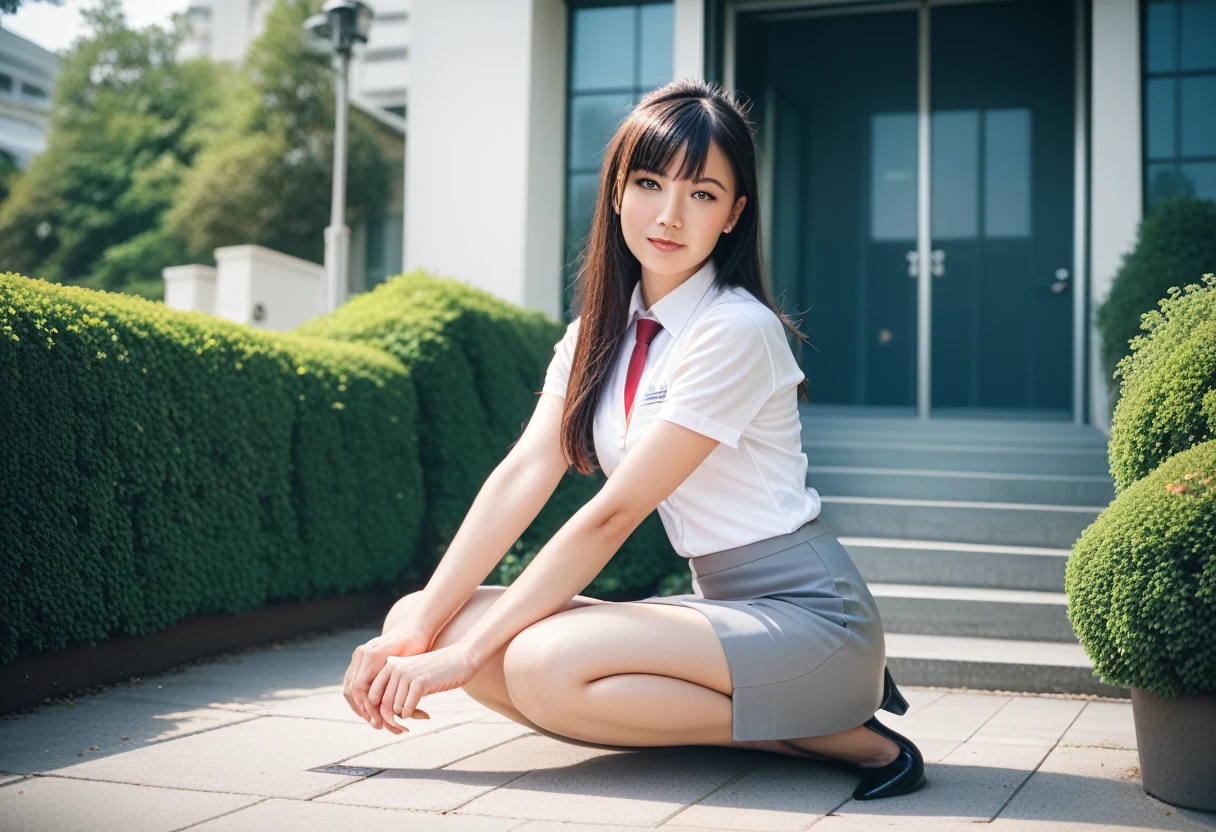 8k, raw photo, best quality, masterpiece, realistic, photo realistic, clear, professional lighting, beautiful face, best quality,ultra high res, realistic japanese beautiful, Super detailed, 1girl, clothed, outdoor, the_pose, full body