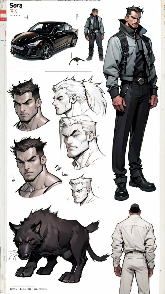 Lobo Dc comics model Sheet 