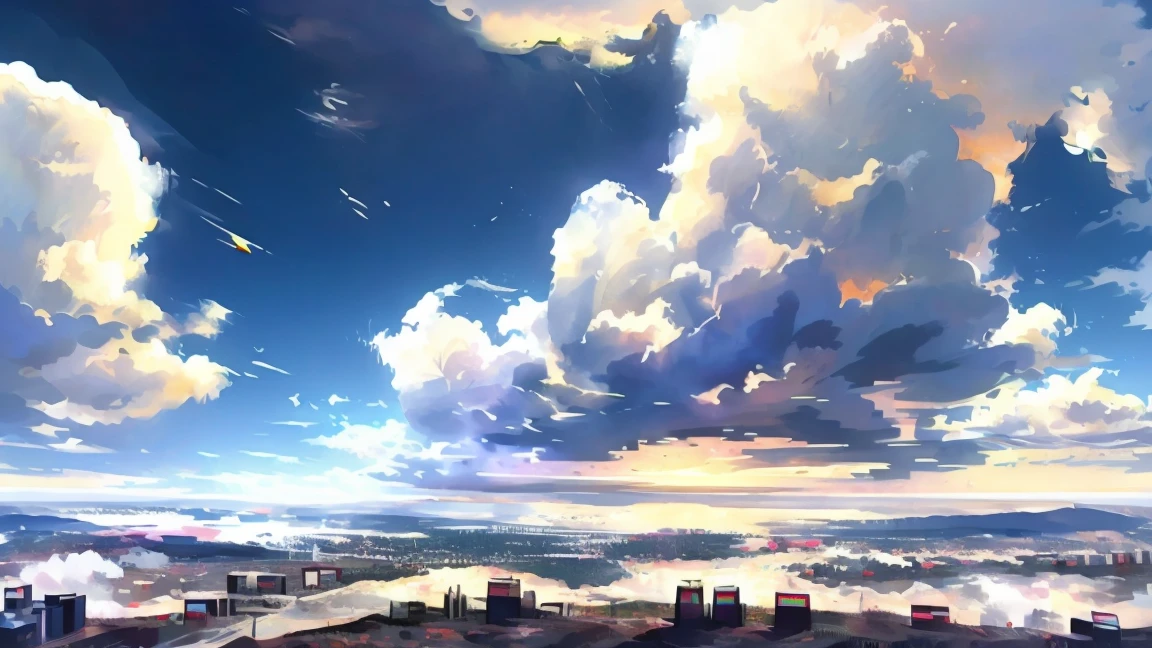 an entirely vertical city, a wall of metal alloys that no one knows where it begins or ends. There are only dark clouds below and the sky above