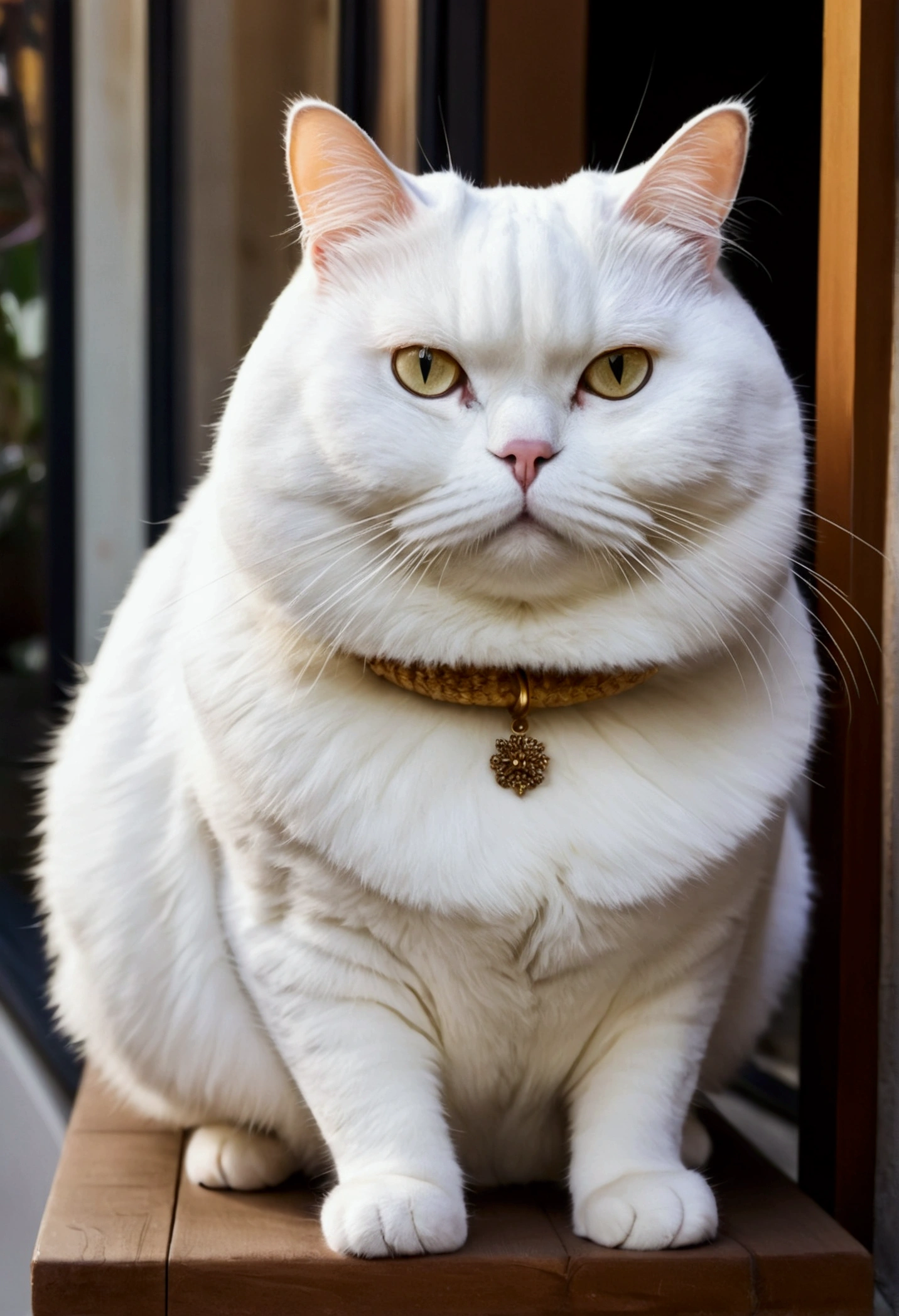 White fat cat