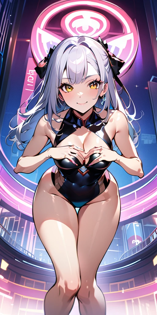 ((Highest quality、masterpiece、Anime Style、Highest quality、High resolution、8k、detailed、ultra-detailed:1.3))、Long legs、Sharp focus:1.2, Beautiful woman with perfect figure:1.4、(smile:1.2), double eyelid、30-year-old woman、Sexy pose、((((Shut your mouth.、One Woman)))),The background is tokyo、アヘ顔,