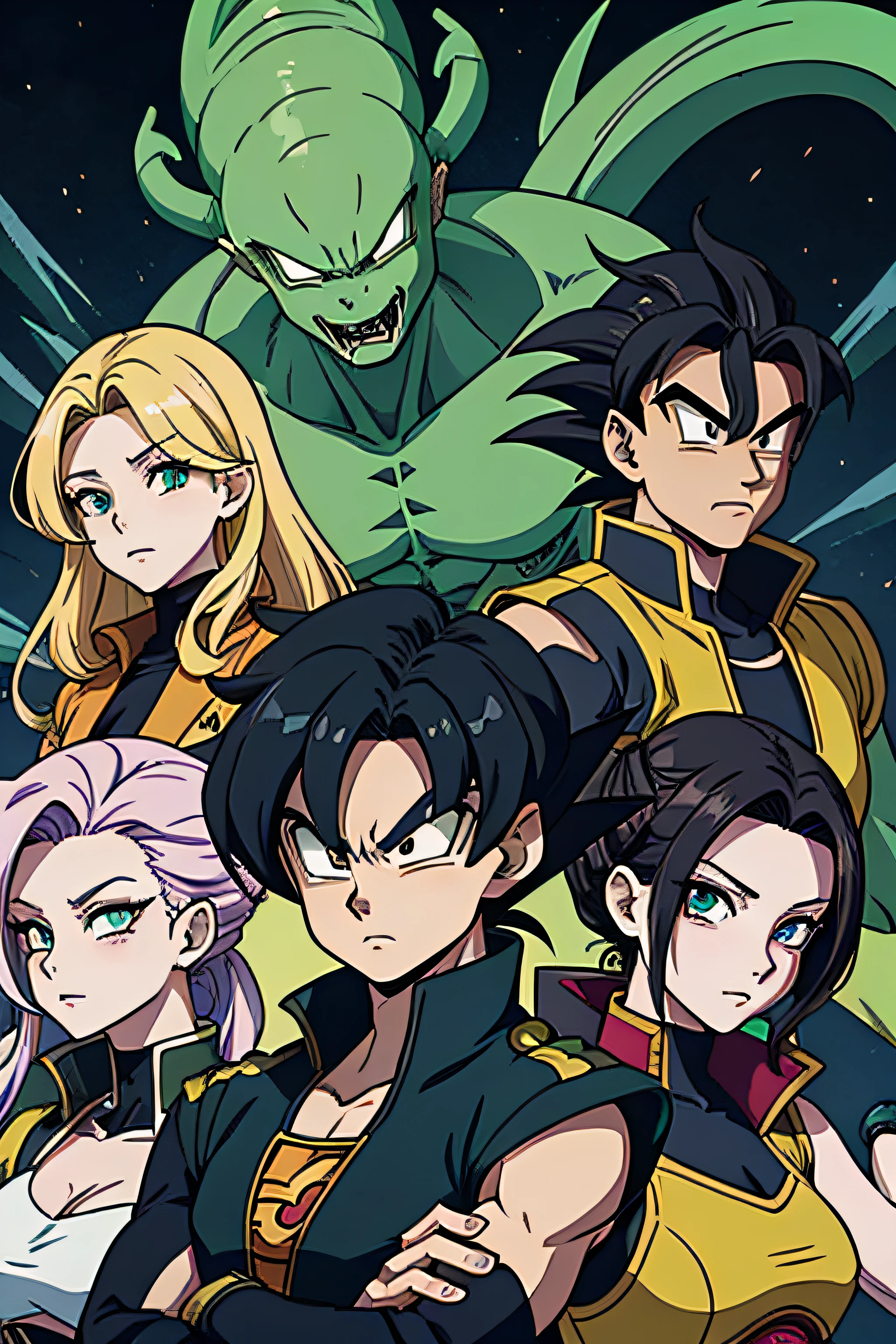 An alien snake villain, anime style character, como um anime character, male anime style, anime character, inspired by Dragon Ball, art by Akira toryama