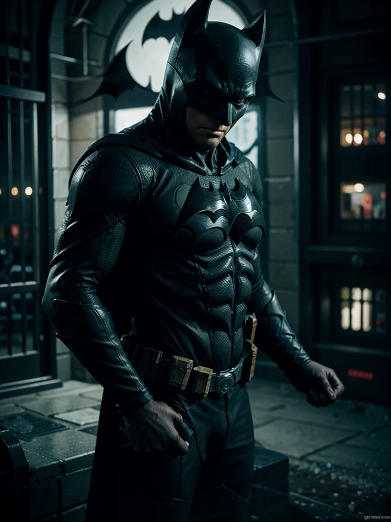 batman in arkham city alone at night