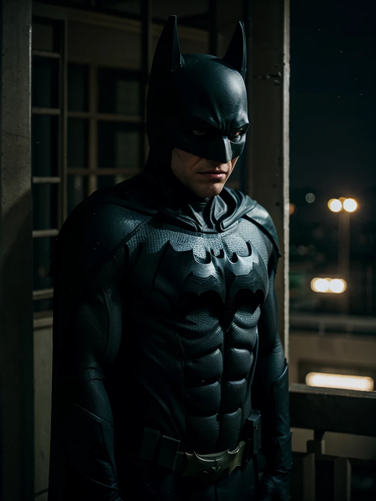 tired batman at night