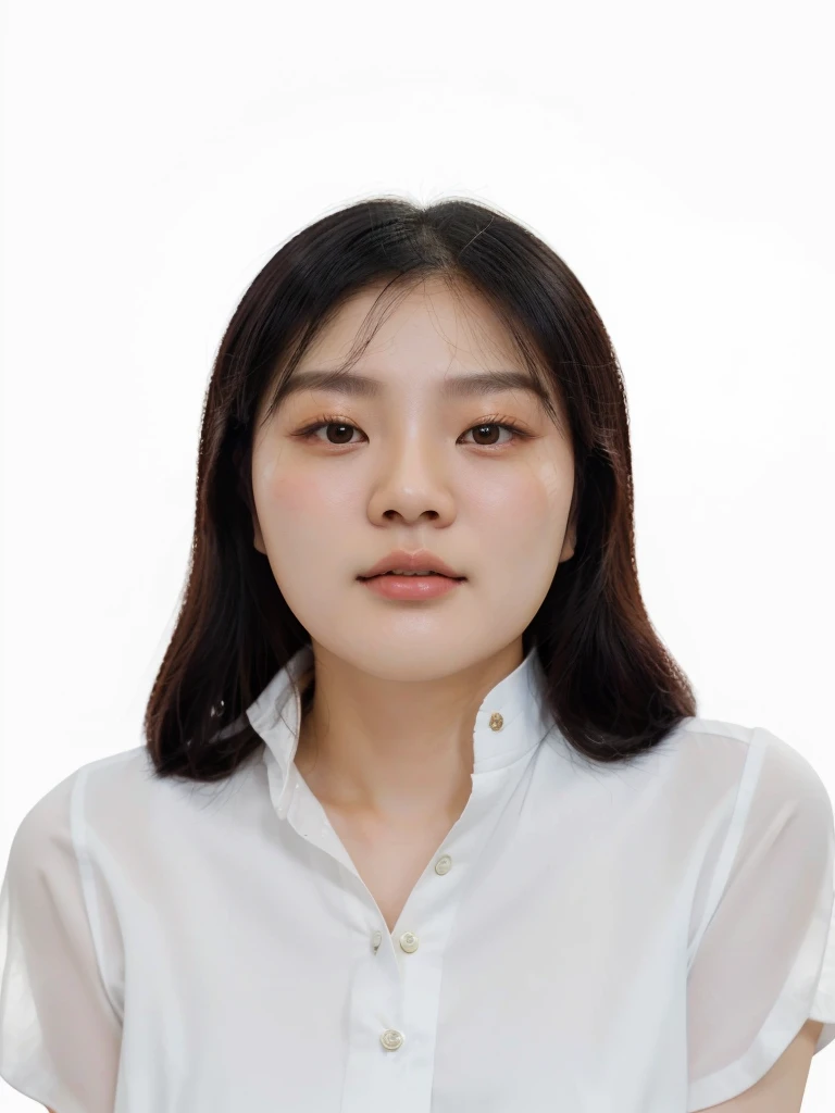 There is a woman with a white shirt and black hair, Southeast Asian with round face, Jiyun Chae, pengzhenzhang, shen mingchen, Yun Ling, Kim Hyun Joo, xiaofan zhang, Akiko Takase, Shin Min Jeong, Qiu Fang, What is the point?, passport photo, kim jung giu, yuxiang chen