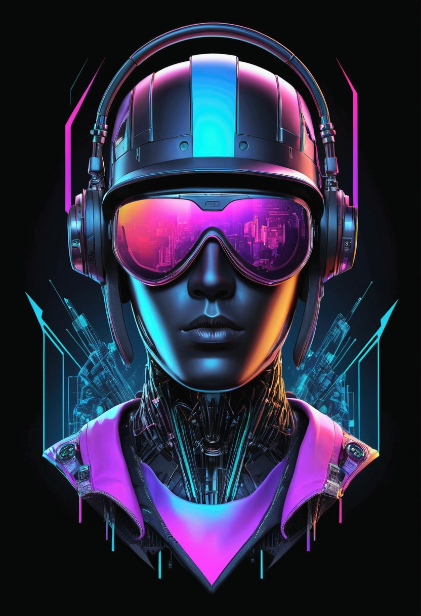 BTS t-shirt designs, 3D t-shirt art, cyber punk, epic illustration, realisitic, 3d illustration, black backdrop, very colorful, modern colors full gradients, focused, from the front view