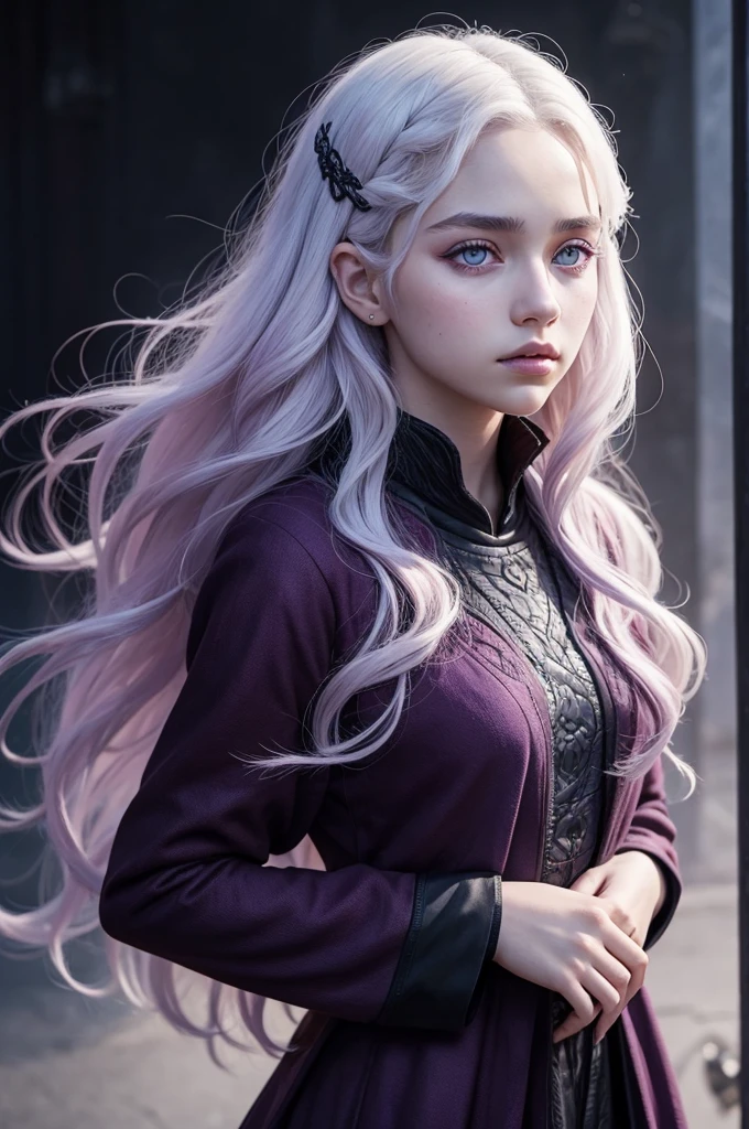 Targaryen teenager with purple eyes
