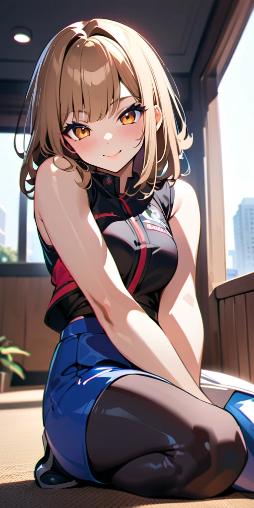 ((Highest quality、masterpiece、Anime Style、Highest quality、High resolution、8k、detailed、ultra-detailed:1.3))、Long legs、Sharp focus:1.2, Beautiful woman with perfect figure:1.4、(smile:1.2), double eyelid、30-year-old woman、Sexy pose、((((Shut your mouth.、One Woman)))),The background is tokyo、アヘ顔, 