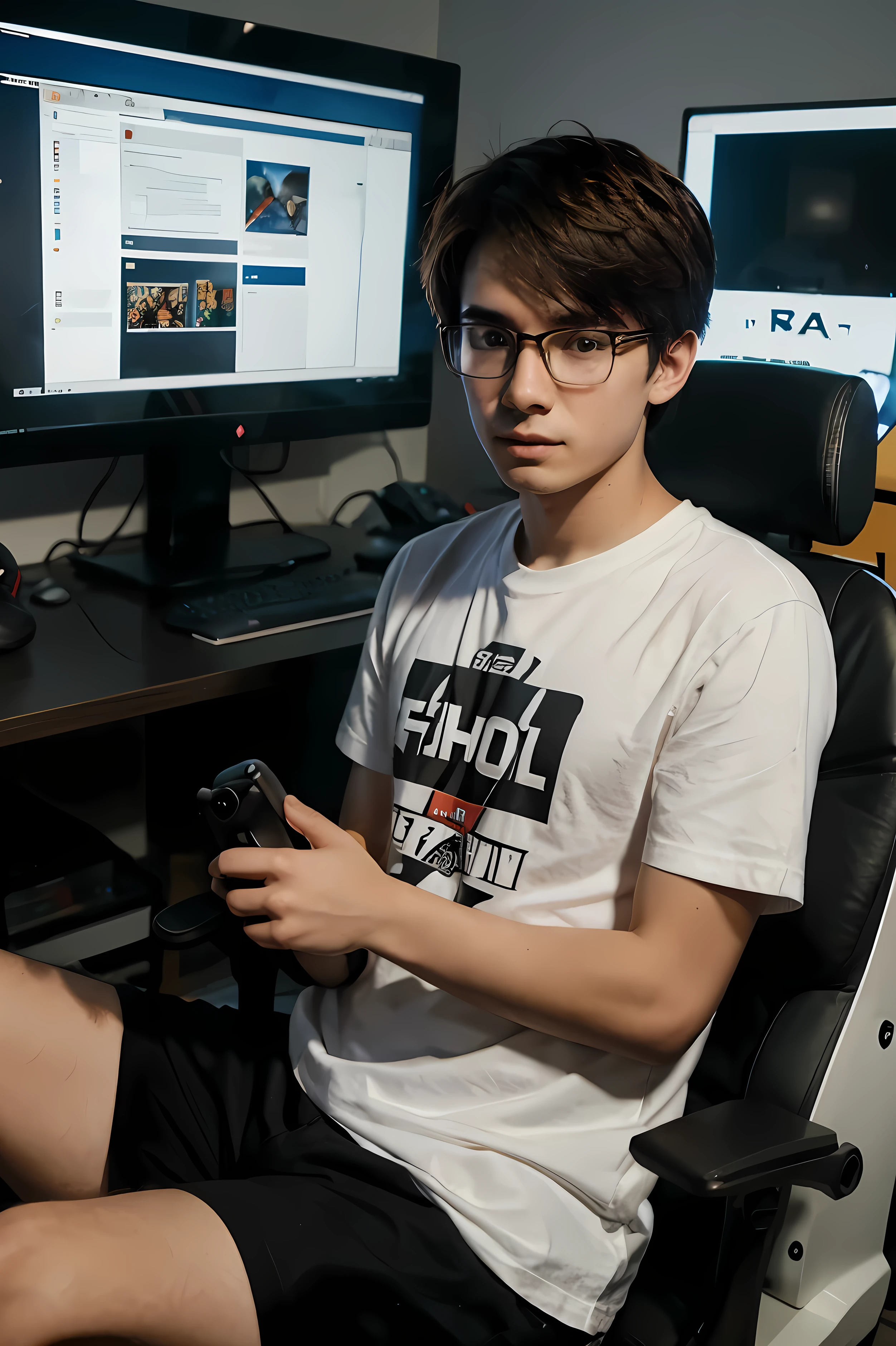 A 20 year old gamer man