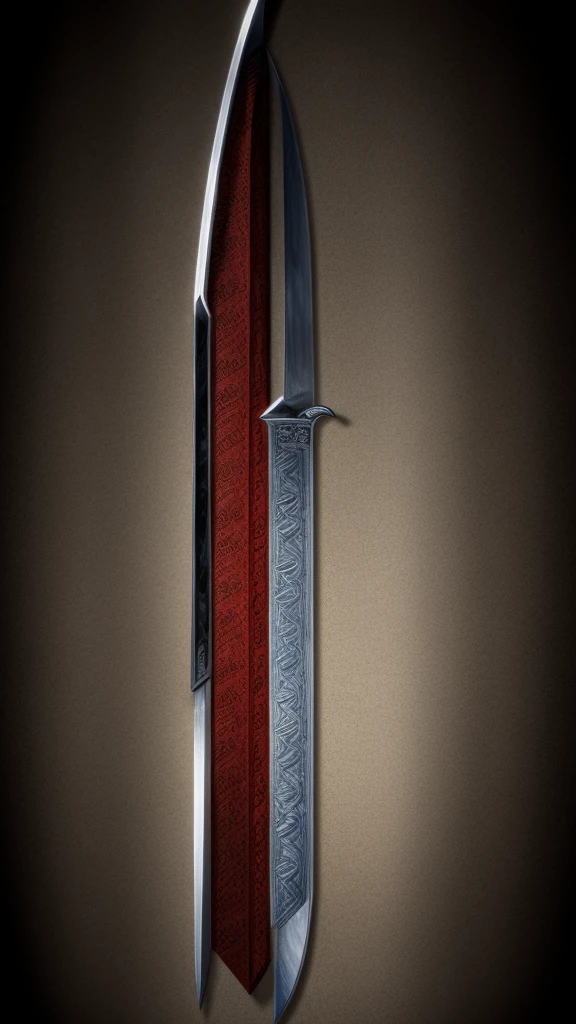 A grotesque sword made of flesh, with eyes embedded in its blade, exuding a dark and disturbing aura