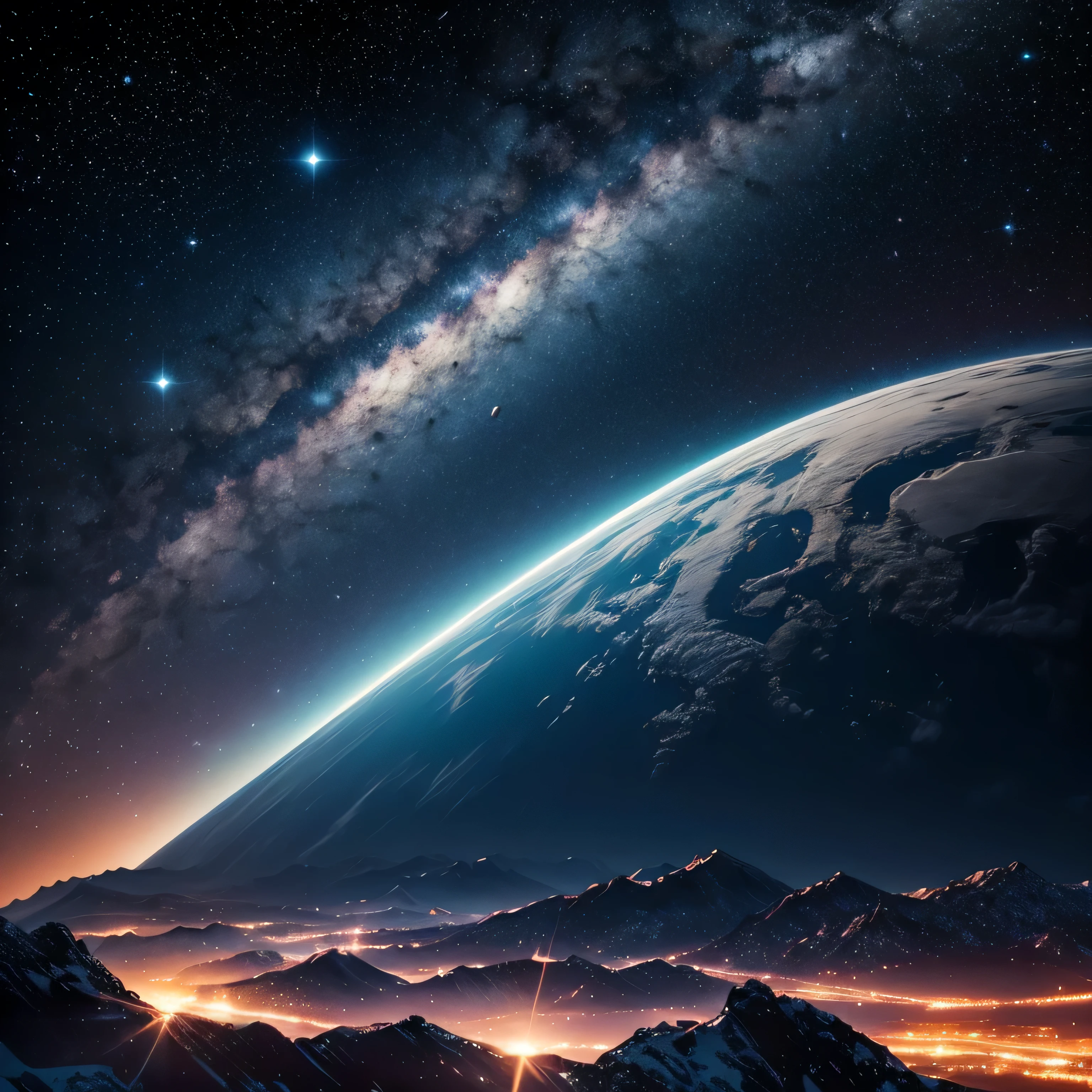 CREATE A BEAUTIFUL PICTURE OF SPACE