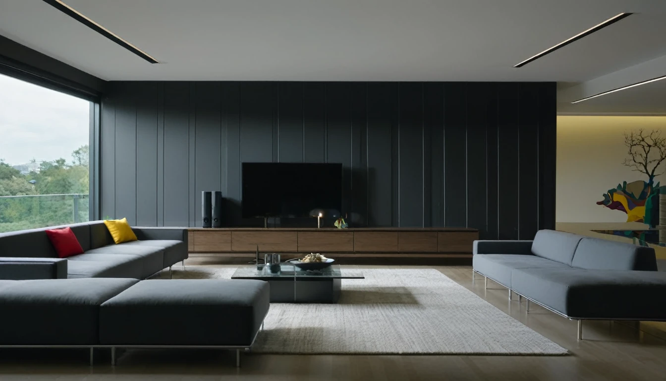 Living room with several TVs