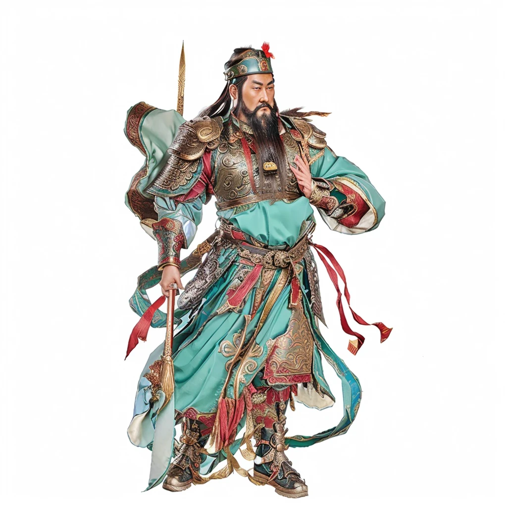 Guan Yu， guan yu, ancient chinese warrior, male deity, taoist priest, deity ribbon