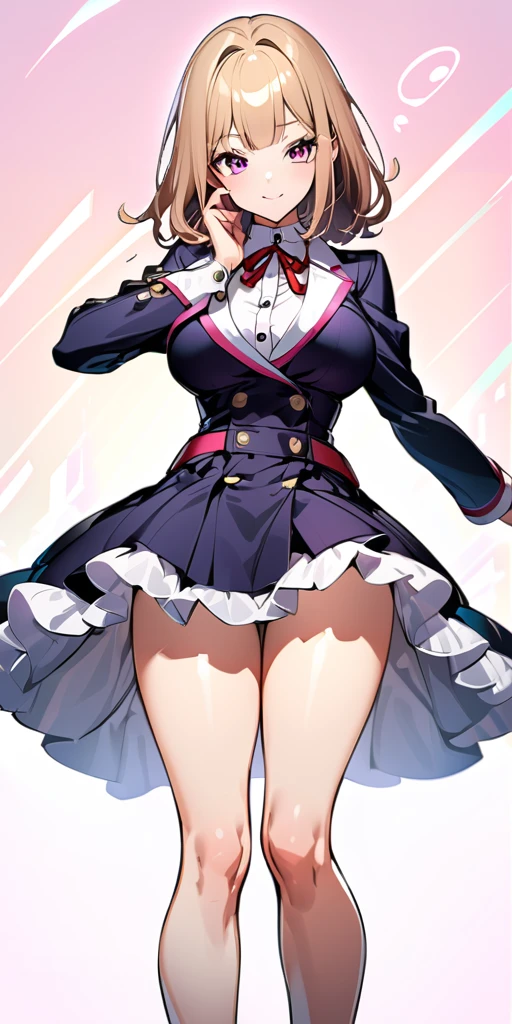 ((Highest quality、masterpiece、Anime Style、Highest quality、High resolution、8k、detailed、ultra-detailed:1.3))、Long legs、Sharp focus:1.2, Beautiful woman with perfect figure:1.4、(smile:1.2), double eyelid、30-year-old woman、Sexy pose、((((Shut your mouth.、One Woman)))),The background is tokyo、アヘ顔,
