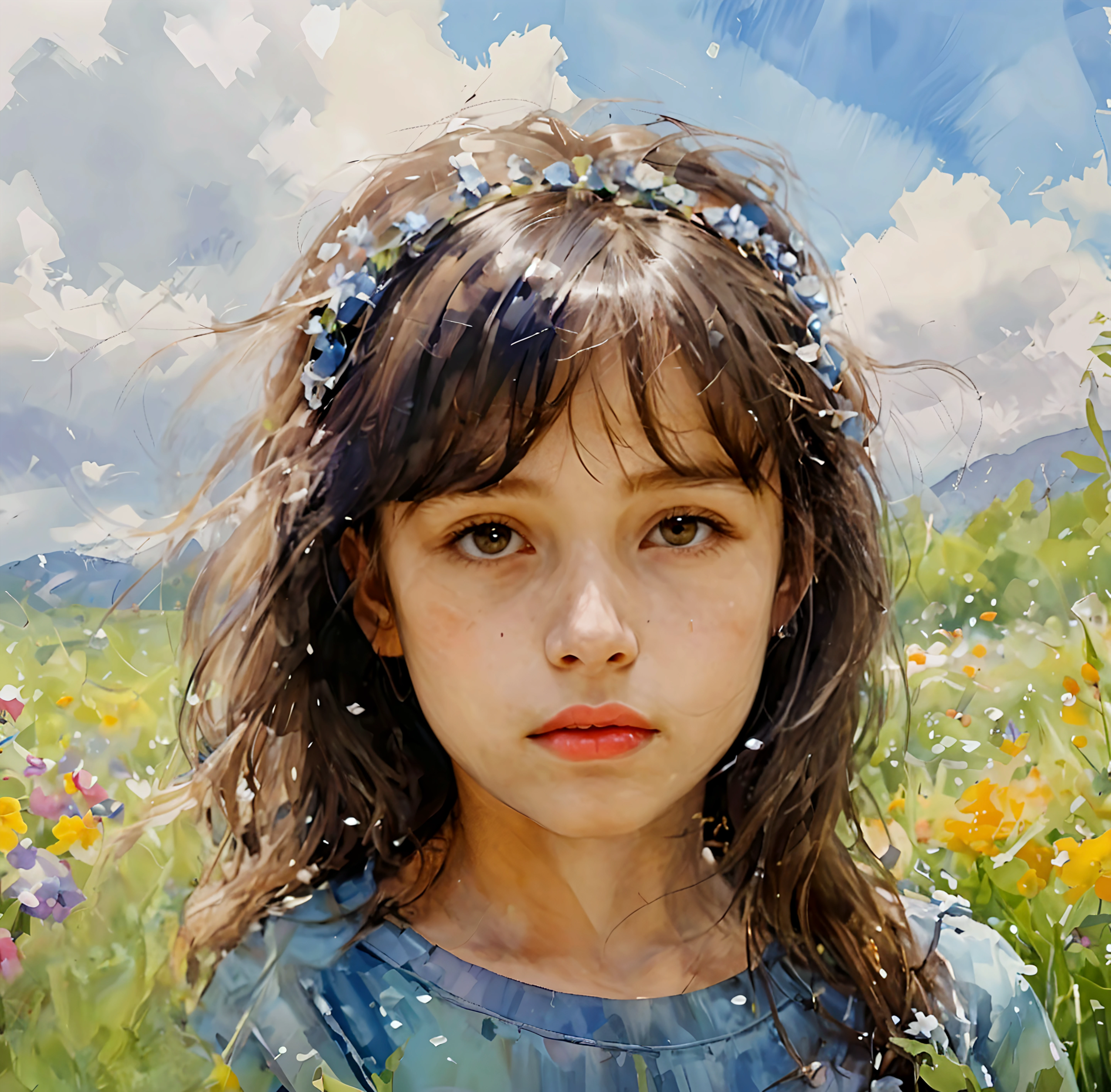 17th century (a detailed drawing of an Irish childh century portrait :1) , detalhado, Historical illustration, magica, hiperrealista, 8k