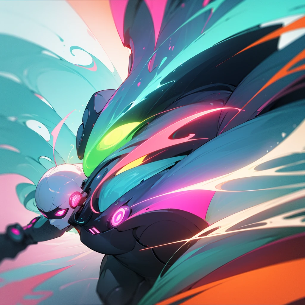 **Create an image of abstract energy waves in neon colors. The waves should be vibrant and fluid, featuring a dynamic range of neon hues such as electric blue, hot pink, neon green, and bright orange. The abstract patterns should blend and pulse with intensity, creating a sense of movement and vibrancy. The background can be dark or gradient to enhance the neon colors and make the energy waves stand out with a glowing, luminous effect. The overall look should be futuristic and visually striking, emphasizing the radiant and energetic nature of the neon waves.**