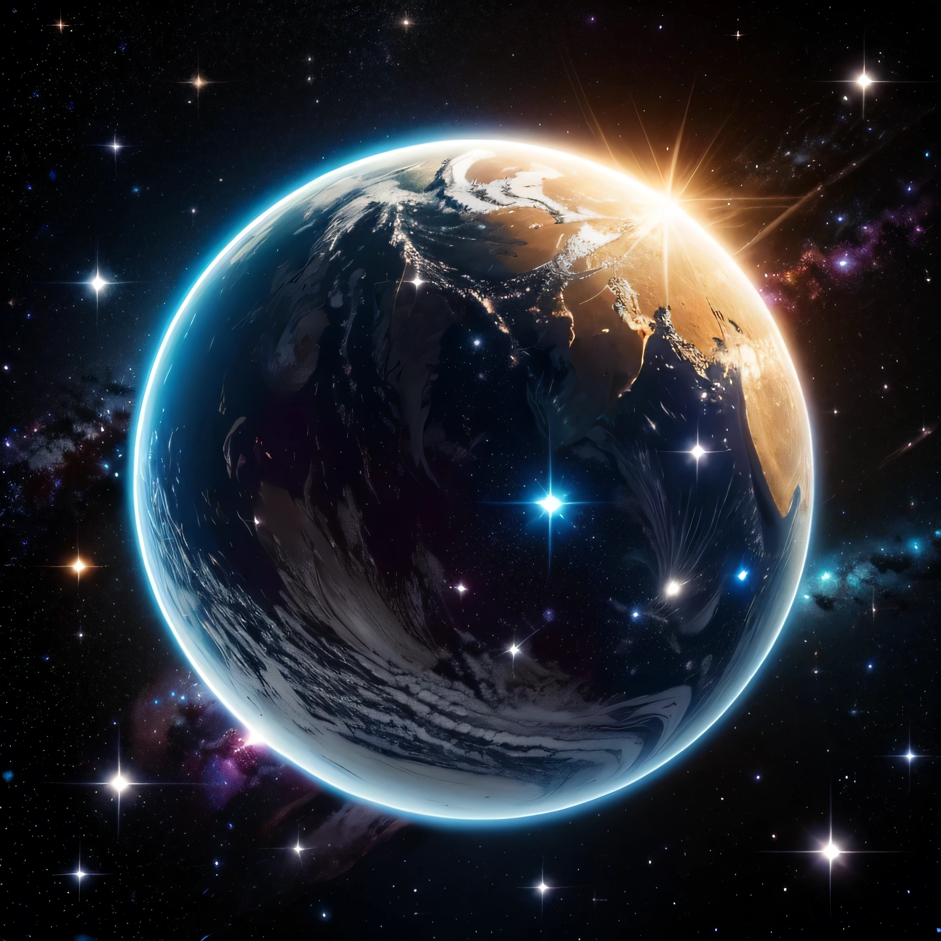 CREATE A BEAUTIFUL PICTURE OF SPACE