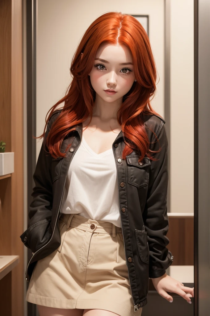 Girl with red hair and brown eyes