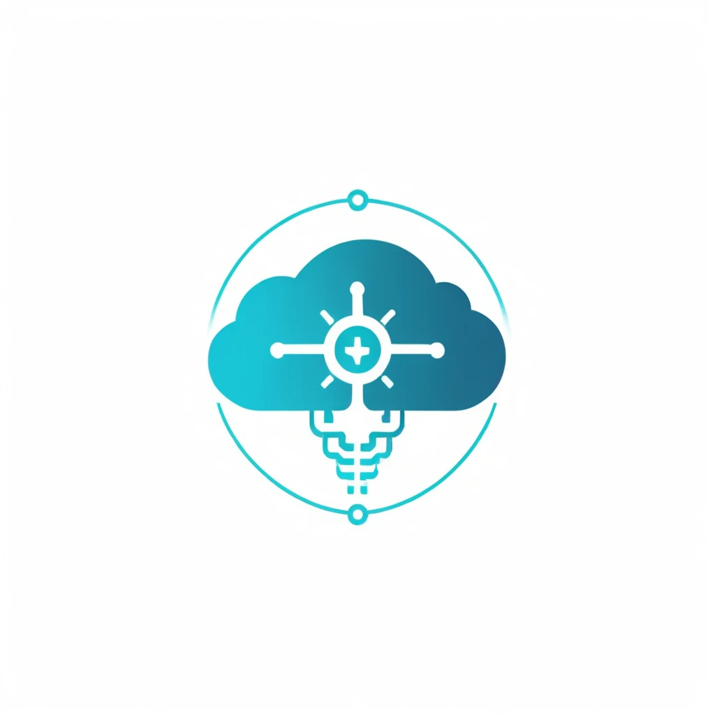 logo, A logo for MediCloud Billing Solutions LLC: Healthcare, Technology, Efficiency, Trust, featuring a cloud symbol and modern design elements, utilizing gradient colors (blue, white, and teal) with a professional look, LogoMediCloud"