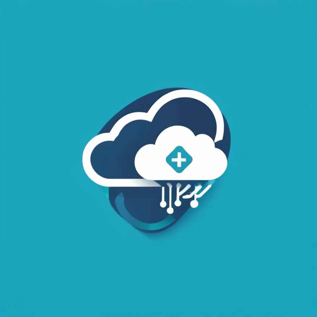 logo, A logo for MediCloud Billing Solutions LLC: Healthcare, Technology, Efficiency, Trust, featuring a cloud symbol and modern design elements, utilizing gradient colors (blue, white, and teal) with a professional look, LogoMediCloud"