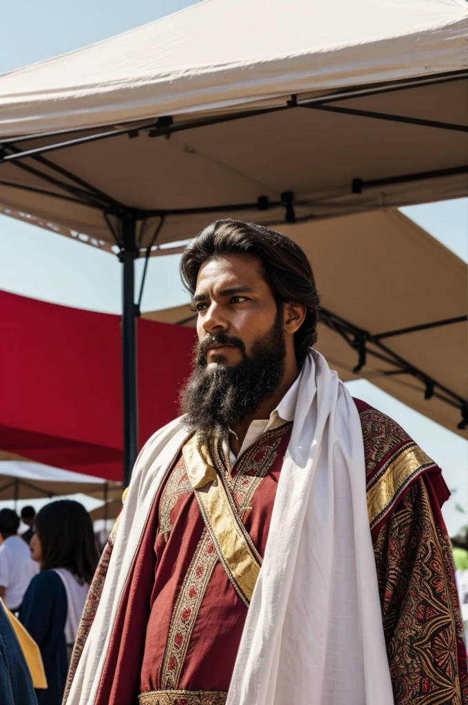 A king at an arts festival 