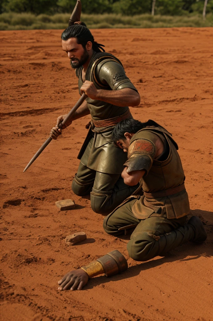 FEUDAL WARRIORS FALLEN IN THE CLAY