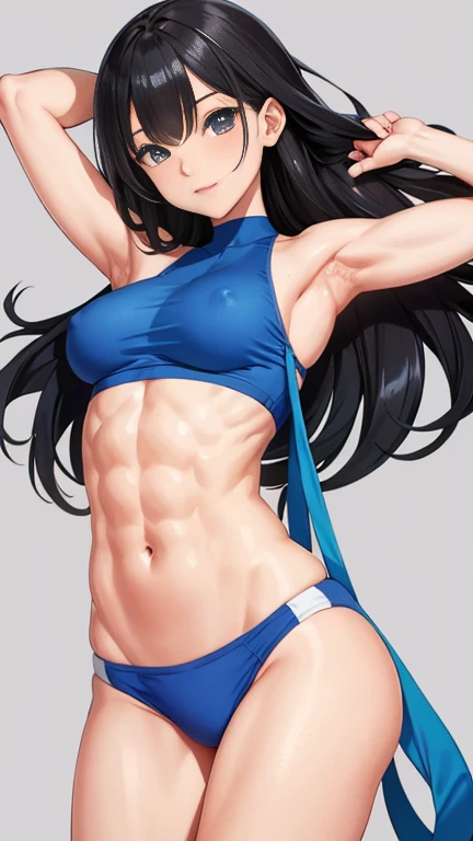 Abdominal muscles,girl,whole body