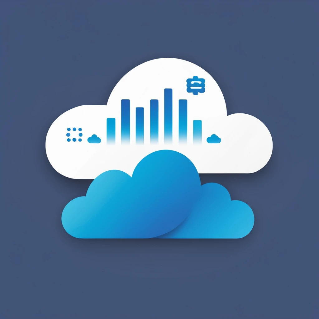 logo, A logo for MediCloud Billing Solutions LLC, featuring a cloud symbol with modern design elements. The logo should use a gradient of blue (#5AB2FF) and teal colors. The pattern should include a series of curved lines within the cloud, creating a wave-like effect, and incorporate horizontal lines beneath the cloud to symbolize layers or levels. The design should be sleek, minimalistic, and convey a sense of technology and innovation, LogoMediCloud