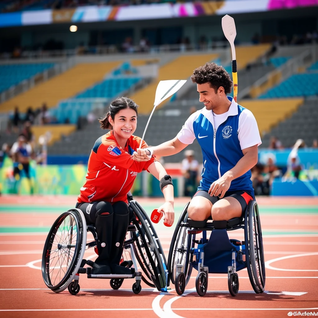 Image for Instagram with a Paralympic sport theme with an emphasis on athletes with a disability 
