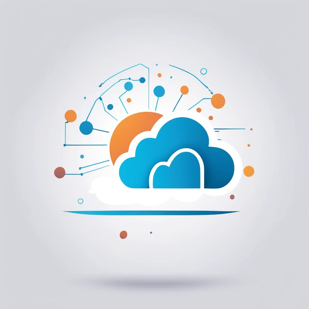 logo, A logo for MediCloud Billing Solutions LLC, featuring a cloud symbol with modern design elements. The logo should use a gradient of blue (#5AB2FF) and teal colors. The pattern should include a series of curved lines within the cloud, creating a wave-like effect, and incorporate horizontal lines beneath the cloud to symbolize layers or levels. The design should be sleek, minimalistic, and convey a sense of technology and innovation, LogoMediCloud