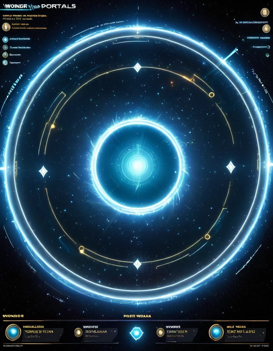 View Wonder Woman portals in the Plex interface, allowing seamless travel between parallel universes, each portal revealing a different facet of your character.