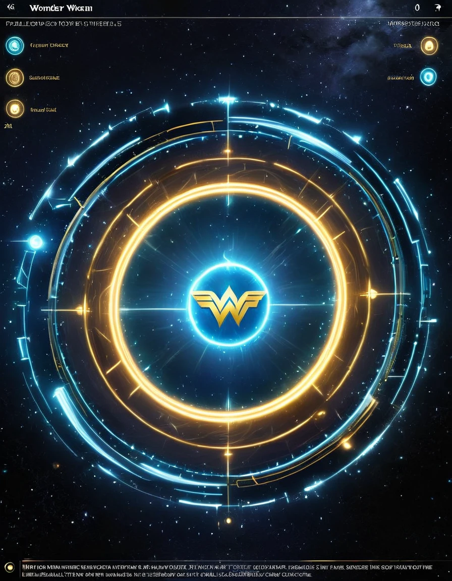 View Wonder Woman portals in the Plex interface, allowing seamless travel between parallel universes, each portal revealing a different facet of your character.