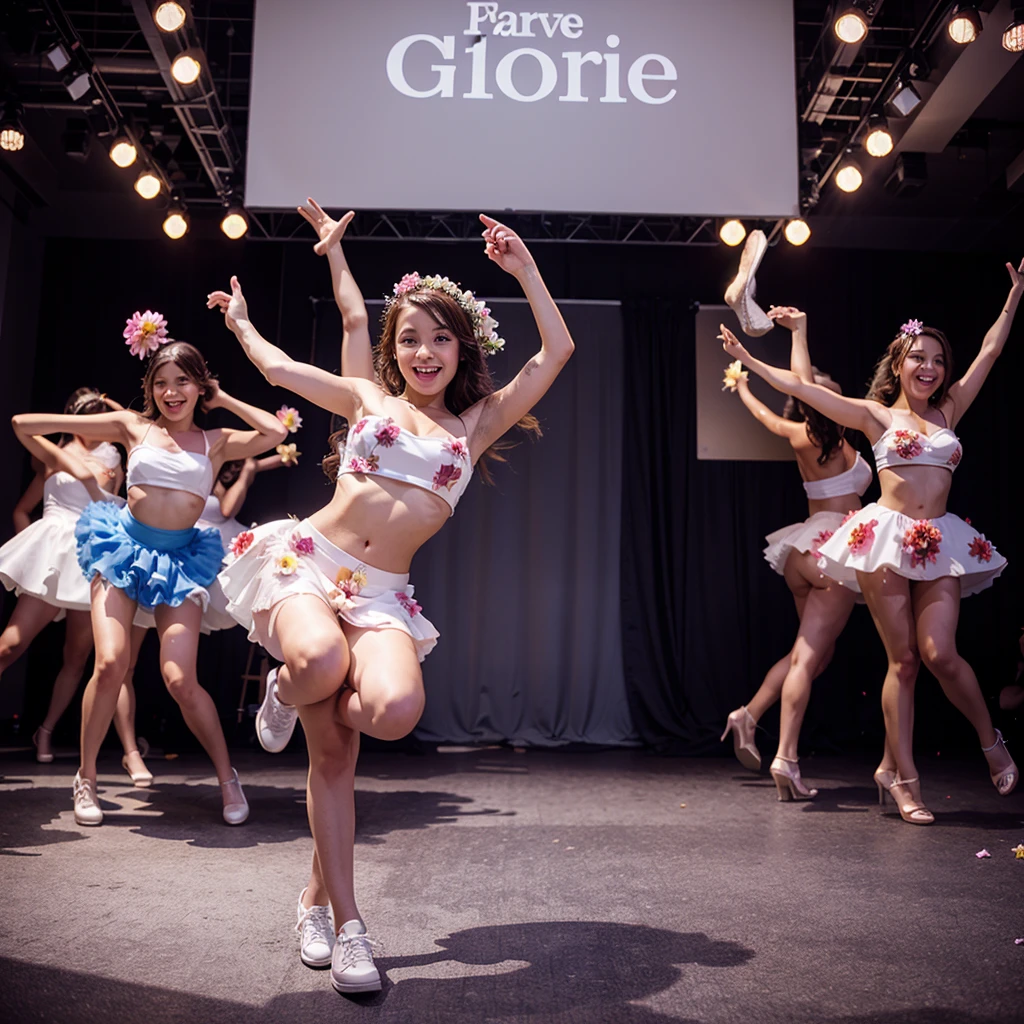 Cartoon Flower girl dancing