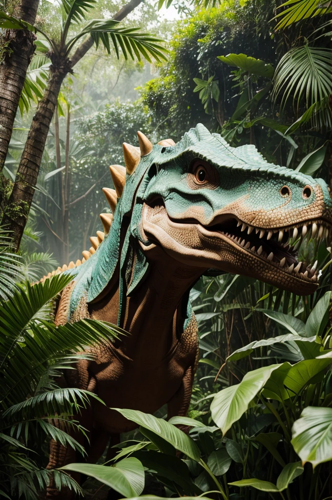 REX DINOSAUR IN A JUNGLE