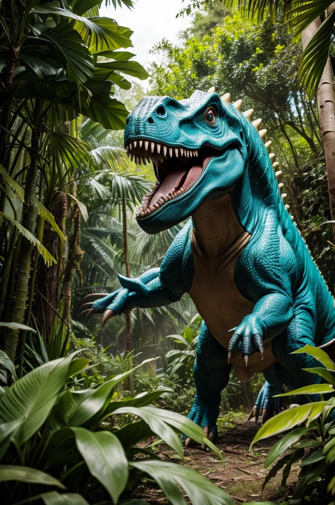 REX DINOSAUR IN A JUNGLE