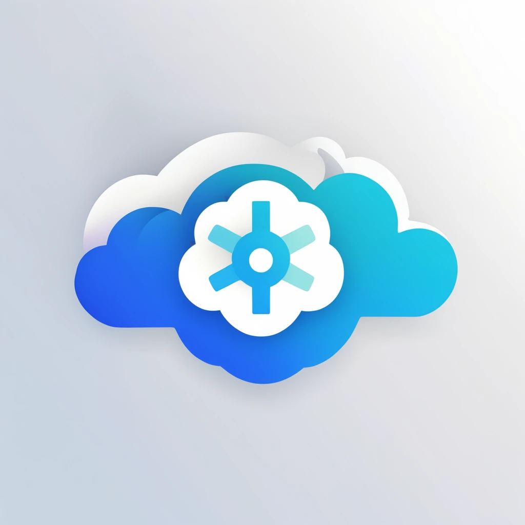 logo, A logo for MediCloud Billing Solutions LLC, featuring a cloud symbol with modern design elements. The logo should use a gradient of blue (#5AB2FF) and teal colors. The pattern should include a series of curved lines within the cloud, creating a wave-like effect, and incorporate horizontal lines beneath the cloud to symbolize layers or levels. The design should be sleek, minimalistic, and convey a sense of technology and innovation, LogoMediCloud