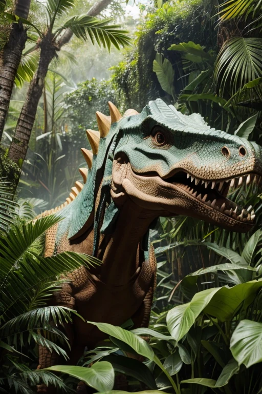 REX DINOSAUR IN A JUNGLE