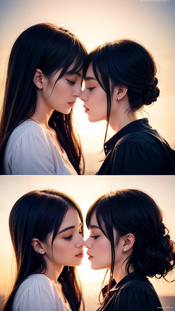 ((Beautiful sisters touching each other's breasts:1.3)), ((A single photo:1.5)), (8k, RAW Photos, Highest quality, masterpiece:1.2), Looking at the audience, Viewed from the front, Beautiful white skin, knees, Absurd face is small, Part your bangs down the middle, The forehead is visible, Glare, ((Cute and happy face:1.3)), Ultra-high resolution, ((Cute appearance々Color underwear)), ((Slender body line)), (Outstanding proportions), high school girl, (Idolフェイス, :1.65), Japanese women, Are standing, (Photorealistic:1.37), Photon Mapping, Realistic, Cute and small face, Brown eyes, prospect, Written boundary depth, Blurred Background, (I can see the bangs), Silky smooth hair, (Firm stomach:1.3), (Beautiful and slim thighs:1.4), Small beautiful butt, (Curved waist), thigh, Nogizaka idol, Idol, (Detailed hands:1.3, Accurate hands:1.3, Beautiful little hands of a girl:1.3), (Firm and beautiful breasts:1.3), Super quality, Low people, (Clear white skin, Skin with visible pores:1.2), (Focus on the face), Check and correct the garment construction, (Perfect Anatomy:1.3), (Detailed eyes and face:1.3, Professional photography techniques),