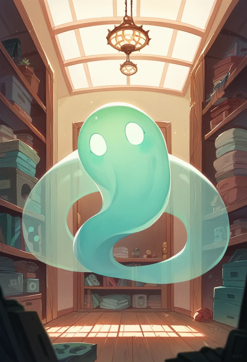 Gaming Room 4, a beautiful room with many colors and many ghosts in front of it.