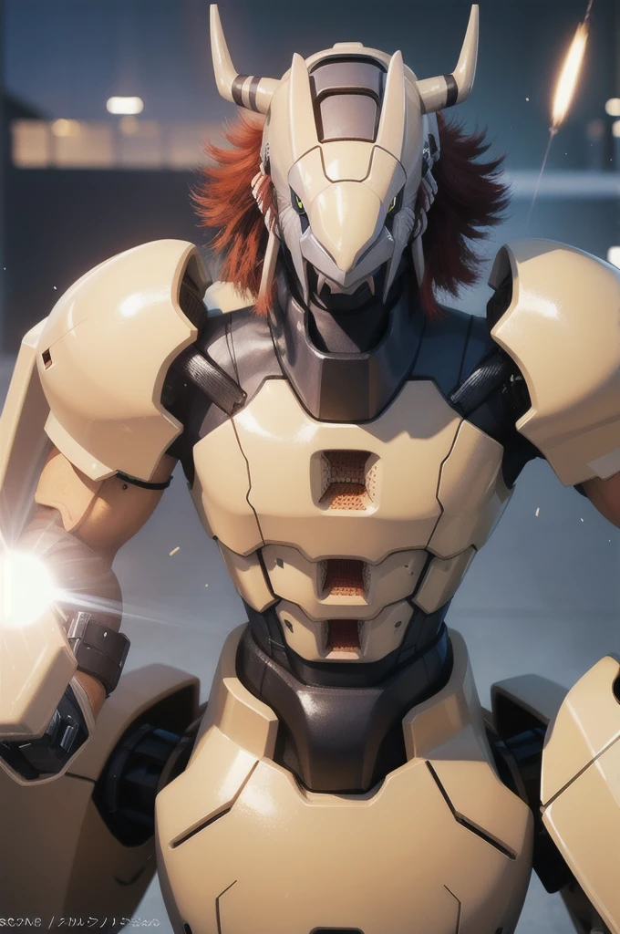 Masterpieces,official art,anthro,male,(wargreymon:1.2),Delicate face,Delicate eyes,helmet, armor, horn, digimon, upper body, depth of field, perfect lighting, light particles,(best quality),(masterpiece),(ultra detailed),sharp focus,light particles