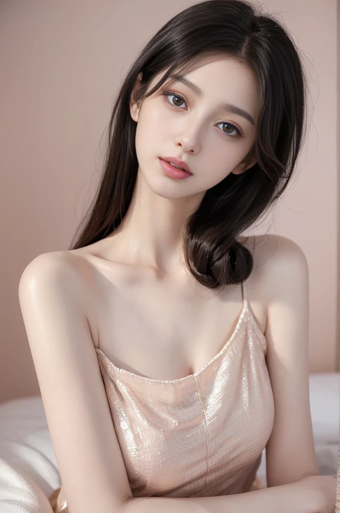 (high details:1.4)、(surrealism:1.4)、(soft lighting:1.05)、32,000、1 woman、realistic lighting、face lighting、ray tracing、(brightened light:1.2)、(improve quality:1.4)、(Realistic textured skin of the highest quality:1.4)、original photo, lifelike, full body woman love, bed, soggy, big bust, stylish hairstyle, pale skin, black eye, pink lips, (Beloved), (:1.1), ~Through, detailed background, detailed face, delicate eyes, good hair, Anatomically correct body, elastic skin, make up, masterpiece
