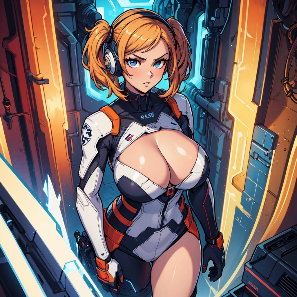 masterpiece, perfect anatomy, amazing quality, official illustration, art game poster, poster, video game poster, 7 female characters, (huge ) 7 beautiful girls,, plug-in suit, pilot suit head interface