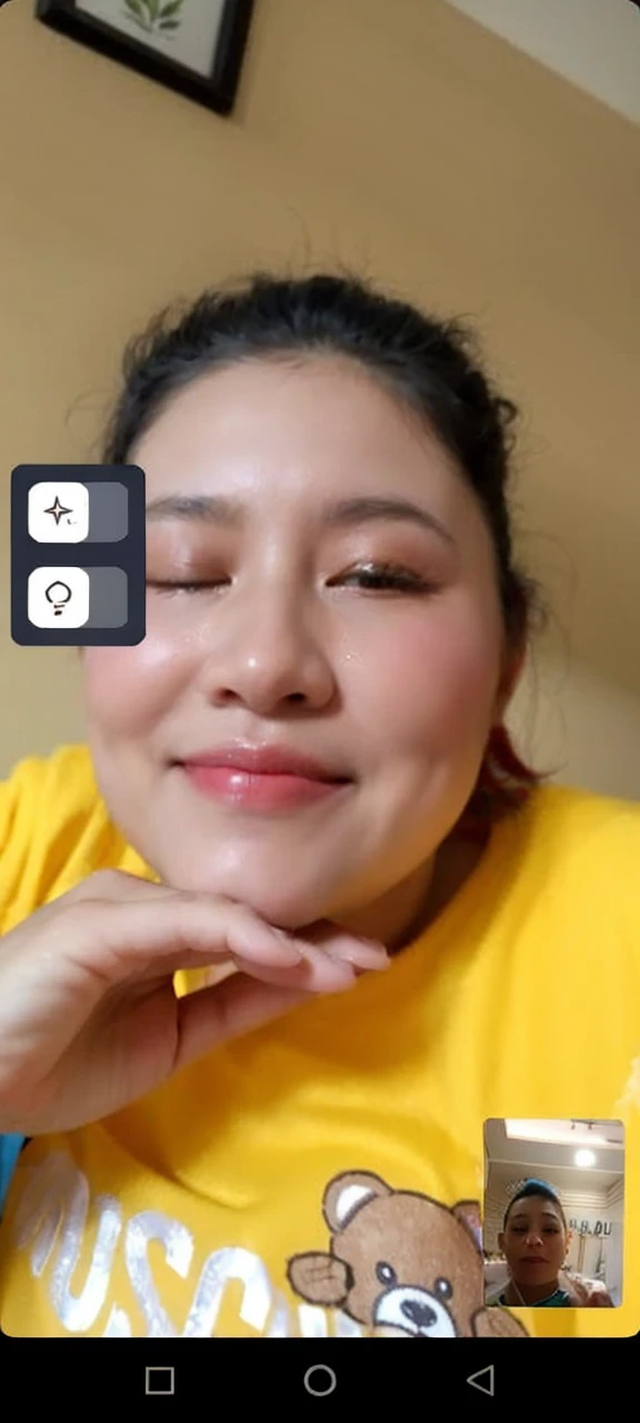 (best quality, masterpiece), 1girl, off shoulder,(soft colored hair:1.3), multicolored hair, girl's lovely room, 15 year old, smile, beaming face, extremely high resolution, photorealistic, RAW photography, depth of field, amazingly high detailed eyes and face, silky smooth skin, ((mmTD burmese patterned traditional dress)), red ruby colored dress, floral printed dress