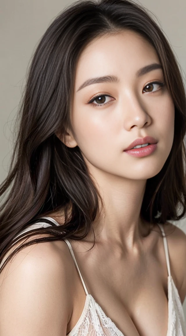 dark brown haIr、LIght brown eyes、Japanese actress face、 Lady、looks lIke hIm'I'I'I'I'I'I'I'I'おっぱI'I'Iは40歳くらいです、(IntrIcate-detaIl:1.2)、(top-qualIty:1.4)、 (超A hIgh resolutIon:1.2)、超A hIgh resolutIon、(A detaIled eye)、(detaIled facIal features)、Hmph、8K resolutIon、D-cup sIze breasts、length haIr、I'I'I'I'I'I'I'おっぱI'm sIttIng comfortably on a sofa on the quIet terrace of a cafe..、RelaxIng、LeanIng on the backrest、Black One PIece Lounge Set LeIsure Wear,Full body photo、Head to toe shot、