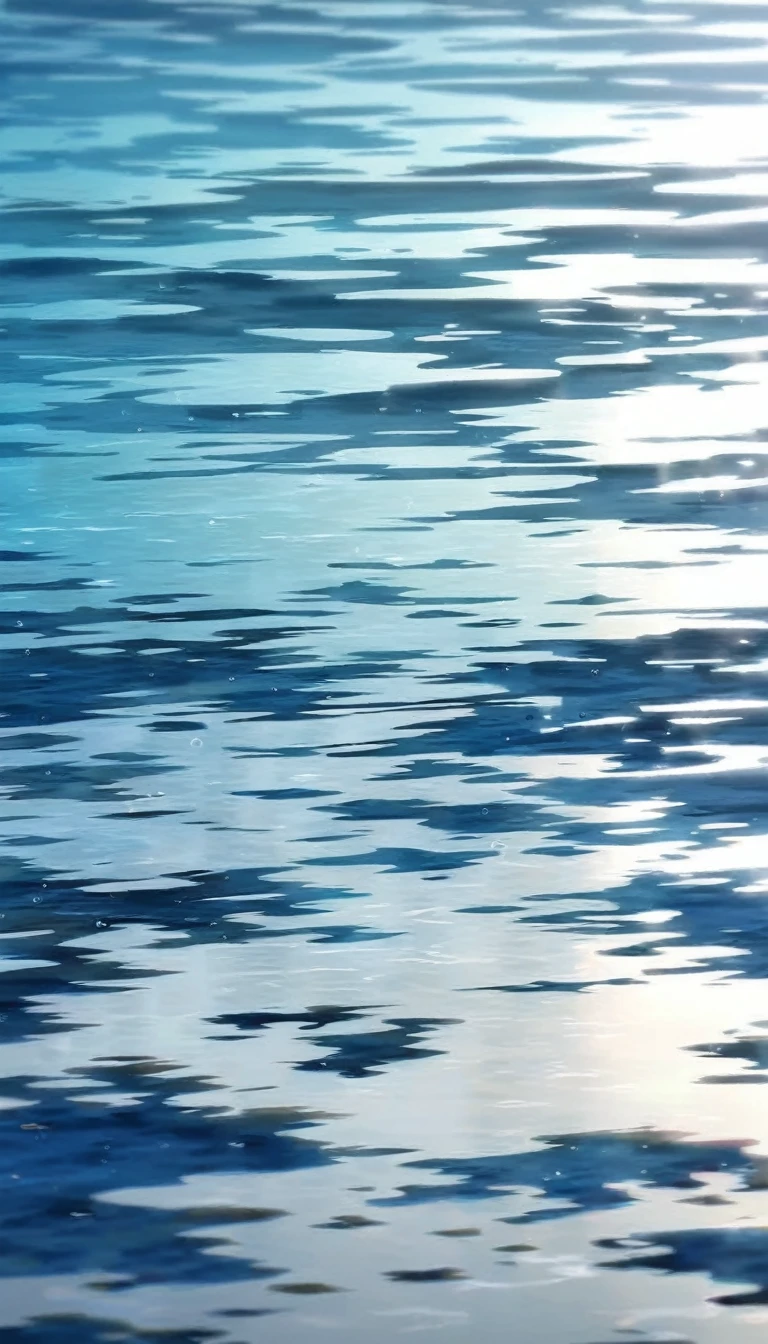 Swaying water surface、Blue water surface