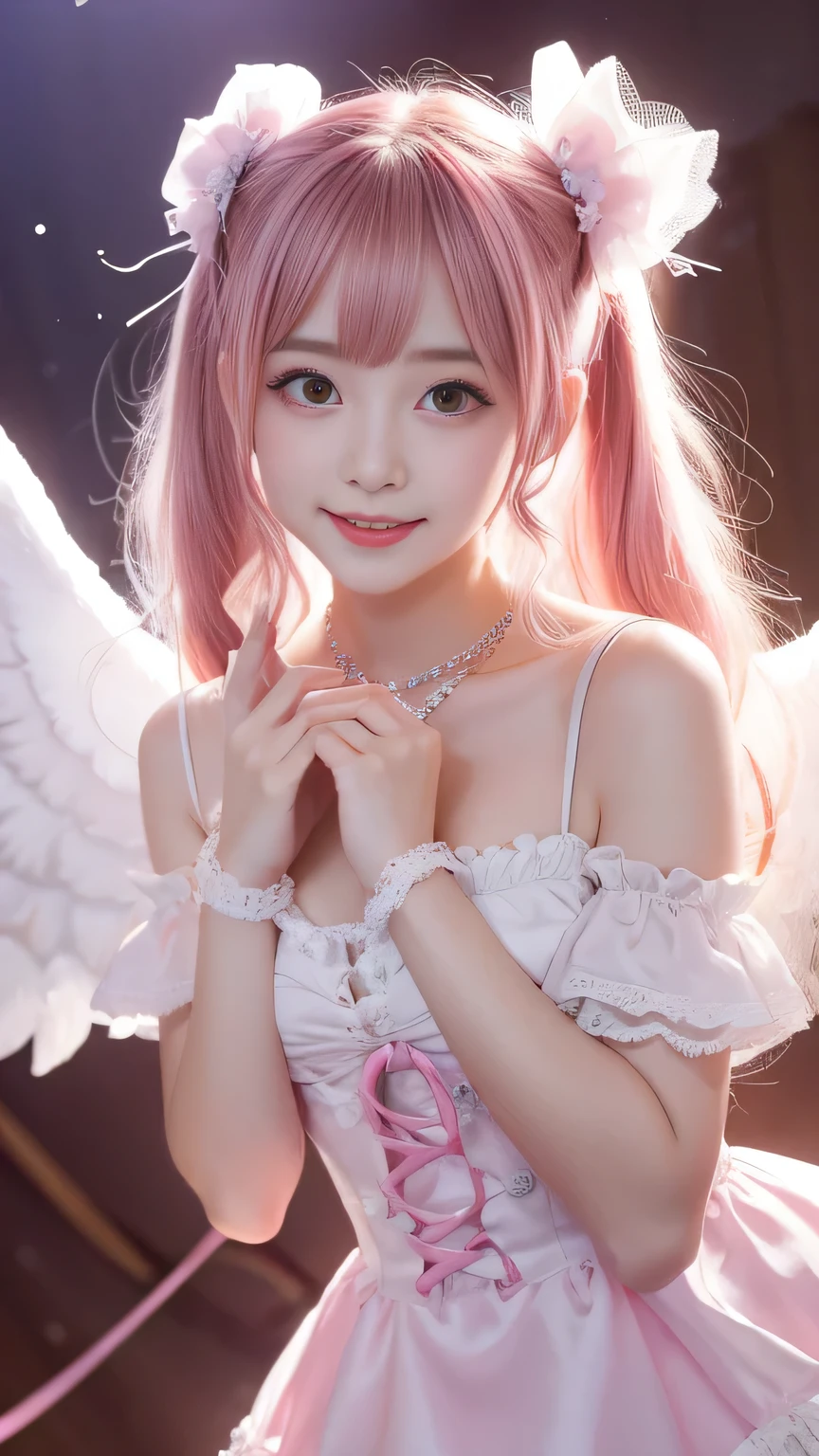 (8K, top-quality, masterpiece:1,2), (reallistic, Photorealsitic:1.37), Super Detail, One girl,), (Highly detailed), (beautifully detailed eyes), (of the highest quality), (super detailed ), (masterpiece), (Detailed face),20yr old, ,1 girl, full body, pink hair,Very short hair, medium breasts, clothed, Perfect Lighting, pussy and breast focus, looking at viewer, aroused face, naughty face, dragon, year of the dragon, Chinese zodiac, angel, angel wings, feathers, see though, sky, clouds, floating, angel ring