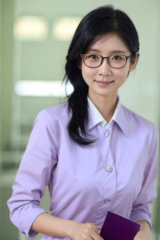 Highest quality、masterpiece、High sensitivity、High resolution、Detailed Description、Slender women、Glasses、Nurse uniform、