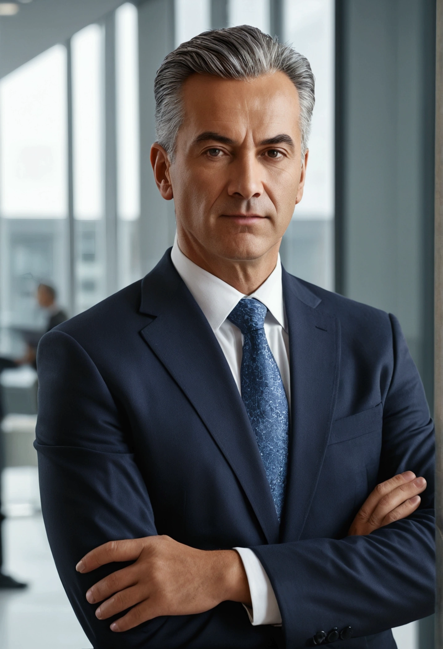 generate an image of a large company manager