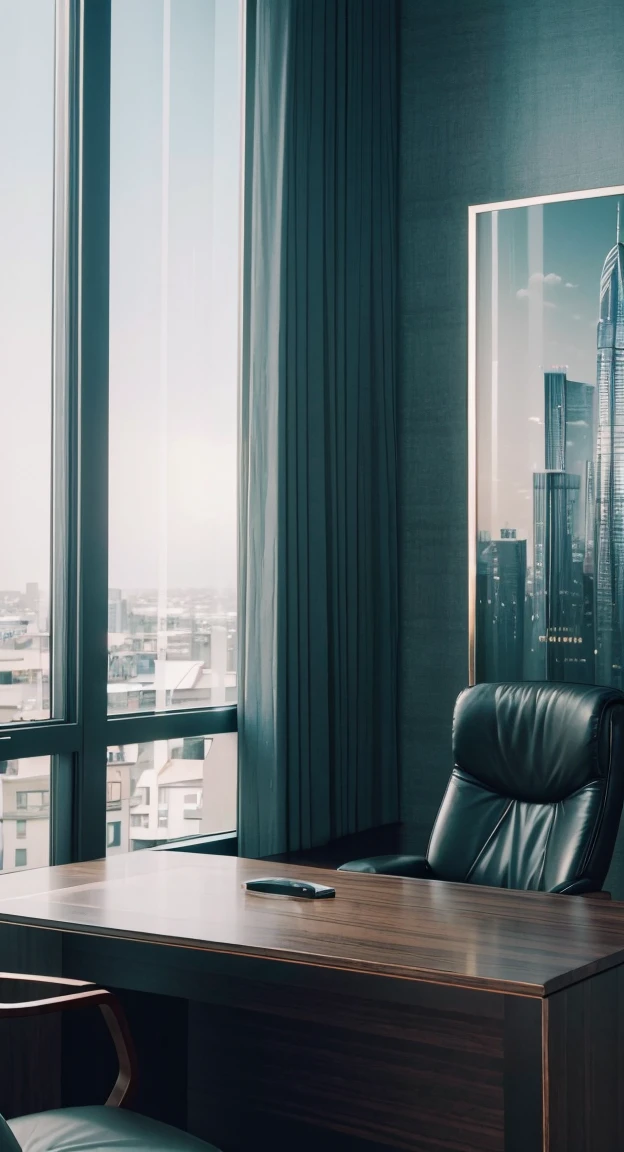 a sophisticated elegant real estate office youtube banner, luxury real estate office banner, detailed realistic office interior, beautifully designed office furniture, expensive office equipment, large windows with city view, professional office staff, formal business attire, warm lighting, high quality detailed textures, realistic 3D rendering, cinematic lighting, photorealistic, masterpiece, (best quality,4k,8k,highres,masterpiece:1.2),ultra-detailed,(realistic,photorealistic,photo-realistic:1.37)
