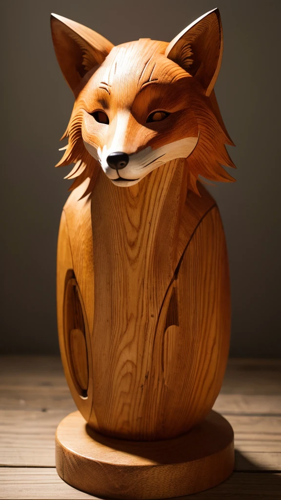 Japanese tradition、Carved wooden fox mask